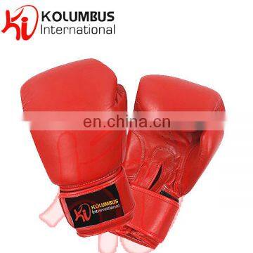 Red Cowhide Leather Boxing Gloves