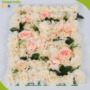 New design silk artificial wedding rose flower hanging panels wall