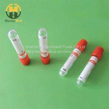 Red Cap Test Color Glass Vacuum Blood Sample Collection Tube