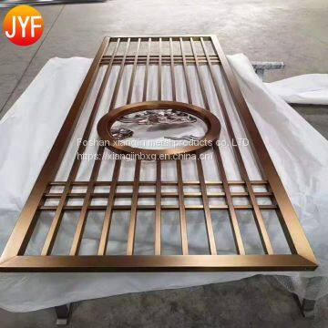 JYFQ0100 Shopping Mall Hall And Dining Metal Panels Stainless Steel Room Divider Cut Decorative Interior Metal Screen Partition photo-3