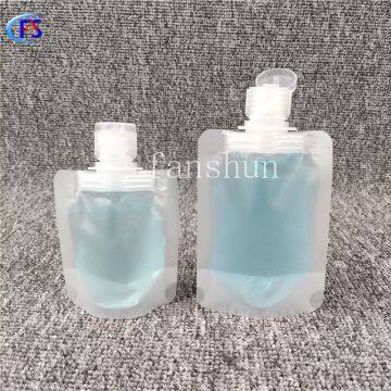 A Blank Standing Bag With a Flap for Hand Gel Clear Plastic Nozzle Bag for Sunscreen photo-4
