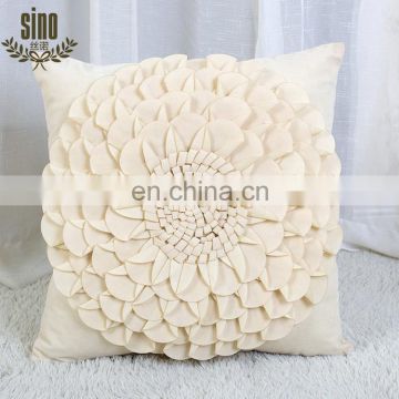 100% Cotton white printing cushion cover with knife edge