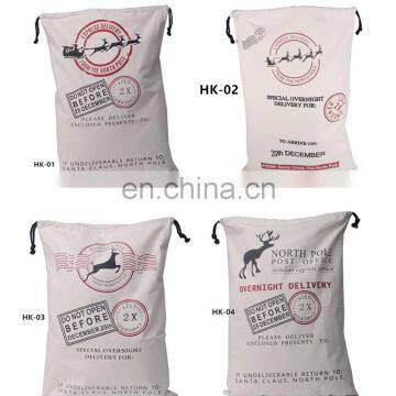 32 Styles Christmas Santa Sacks 1pc Drawstring Canvas Santa Sack Xmas Canvas Bag Hot Sale Big Santa Claus Gift Bag Drop Shipping photo-3