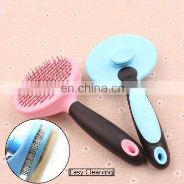 Slicker Removal Animal Metal Deshedding Dematting Massage Small TPR Pet Dog Cat Grooming Hair Comb Brush For Dog