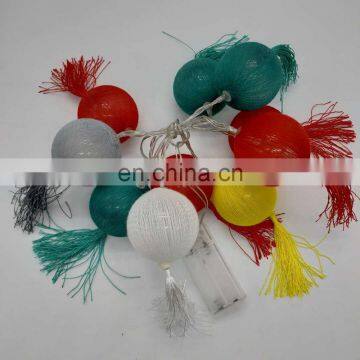 New Design LED Cotton Ball With Tasssels String Light For Holiday Party Decoration photo-2