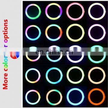 New Arrival 10 Inch Makeup Beauty RGB Ring Lamp Soft Led Selfie Ring Light With Adjustable Tripod Stand