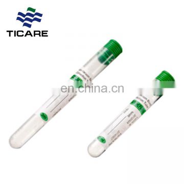 Green Cap Sodium Heparin Plain Vacuum Blood Collection Tube