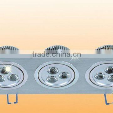 2012 high power 12w 4x3w led downlight