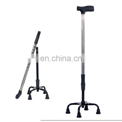 Health care stainless steel  4 legs and 3 legs walking stick walking cane for elderly