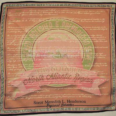 Custom Silk Chiffon Print Scarves Custom Lady's Scarves Custom Silk Print Scarf Custom Made Scarves photo-2