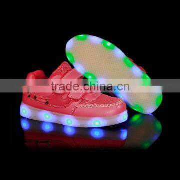 2016 Hot Sale Quality LED Falshing Night Sports Shoes Kids PU Upper Sports Shoes photo-6