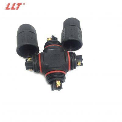 4 Way 2pin Corss L20 Connector Thread Waterproof Screw Wire 2 3 4pin Cross Electrical Connector photo-5
