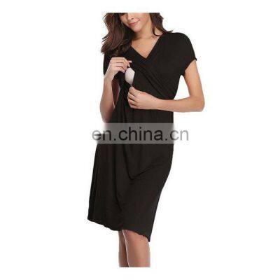 Maternity Dresses Women Party Fashion Pregnancy Clothe Dress Nursing Lactation Dress Maternity Lactation Clothe Summer Dresses photo-2