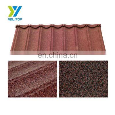 Aluminum Zinc Building Materials Flat Sheet Stone Coated Metal Roofing Tile in Nigeria