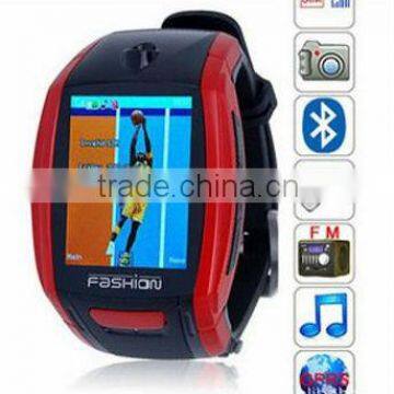 F6 watch mobile phone with leather wrist band