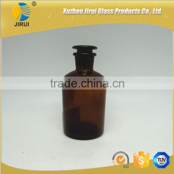 250ml Amber narrow mouth glass lab reagent bottle