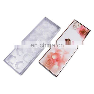 Laminated Cardboard Chocolate Packaging Box With PET Divider Chocolate Candy Favor Boxes High End