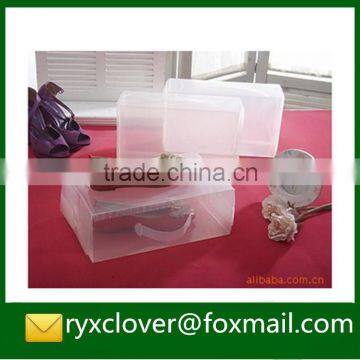 Clear PVC/PP plastic shoe packaging box with handle