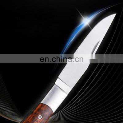 Folding Knife Stainless Steel Outdoor Survival Hunting Pocket Knife With Wooden Handle photo-5