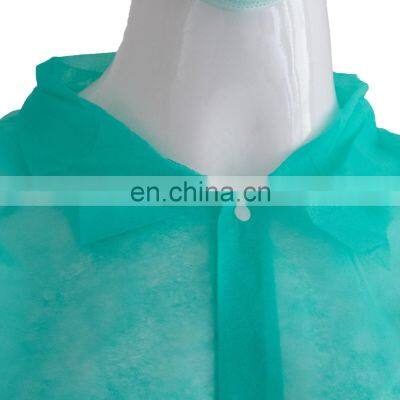Wholesale Cheap Non-woven PP Lab Coat Visit Gown SINGLE COLLAR