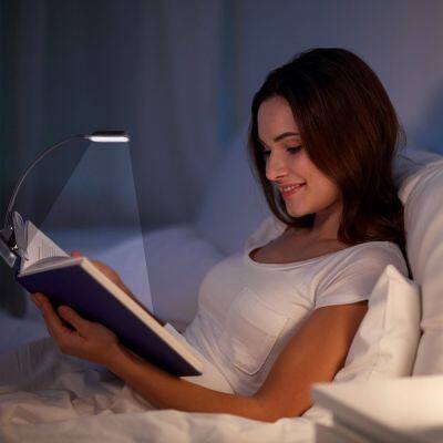 Black Children S Room Lovely Dual Lighting Colors LED Clip Reading Table Book Lamp photo-5