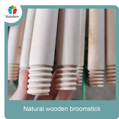 120cm 110cm Natural Wooden Handle Broomstick Mop Handle Mexico Screw for Household Cleaning