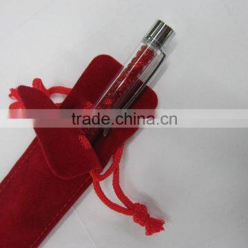 Thick Fleece Fabric Pencil Case Drawstring Flannel Pencil Case High-grade Pen Bag Mini Style Factory Manufacture photo-3