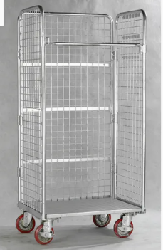 Customized Galvanized Metal Roll Cage/Logistical Trolley
