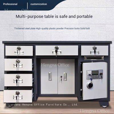 SES-160H 1.6m | Heavy Duty Office Desk With Safe Anti-Collision， Steel Plate| Bulk Order for Bank photo-5