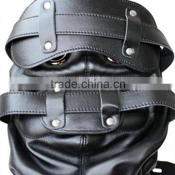 Heavy Duty Padded Locking Leather Hood photo-4