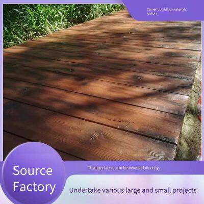 Prefabricated Concrete Imitation Wood Paving Slabs, Cement, Customizable for Scenic Areas, River Courses, Wood-grained Floorboards, Park Landscape Plank Walkway Boards photo-3