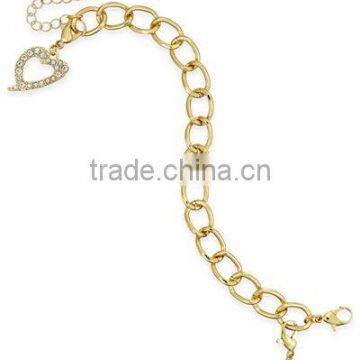 latest design fashion jewelry gold plated Link Bracelet chain bracelets for women