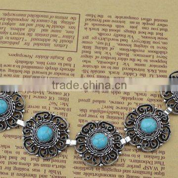 2015 YiWu New Products Bohemian Turquoise Hollow-out Flower Bracelet photo-5