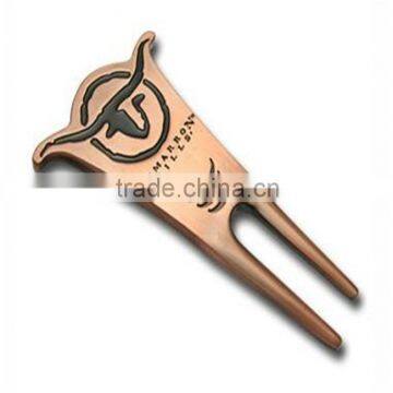 factory price custom design logo free zinc alloy divot repair tool with ball marker 1655