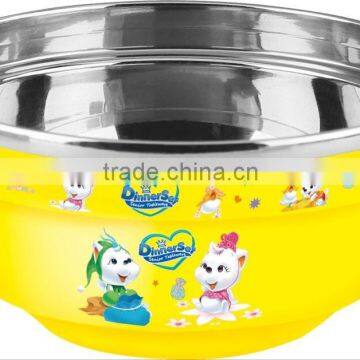 CC-SP20009 Bigger size 304# stainless steel tokyo insulated bowl for hot foods for kids(Accept OEM)