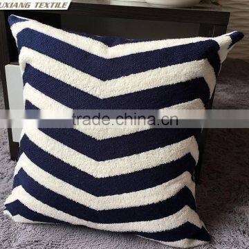 Crewel Embroidery Pillow RED and Blue photo-3