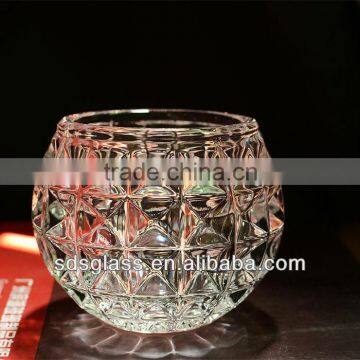 ball shape glass candle holder