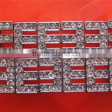 Beautiful 10mm Letters Slide Rhinestone Zinc Alloy Alphabets photo-6