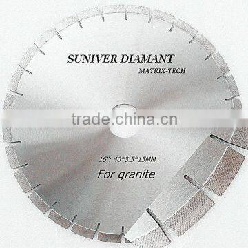 16" Arix diamond round saw blades for wet cutting granite