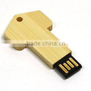 Hot selling bamboo thin thumb drive 4GB logo printing