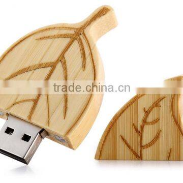 Wood Leaf Style 8G USB Flash Disk Wooden Shape Usb Stick photo-3