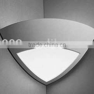 Triangle Plaster Wall Lamp light with a glass diffuser