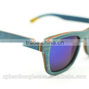 Skateboard Wood Sunglasses China, Custom Wood Sunglasses, Polarized, Handmade Wood(SS1002)