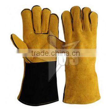 Long Cuff Cow Split Welding Leather working glove low moq