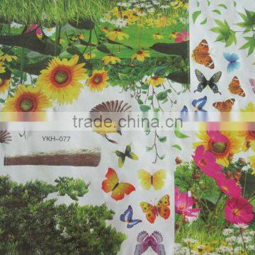 Sunflower With Butterfly Cartoon Window Sticker