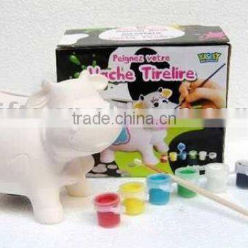 DIY Ceramic Product Cow Coin Bank Saving Box