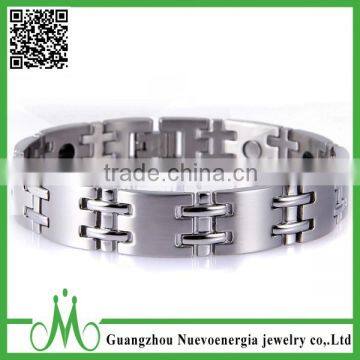 Mens magnetic health bracelets 316l stainless steel silver and gold energy products wholesale