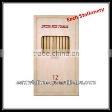 12PCS/SET Natural Wooden Color Pencil Set In Wooden Box