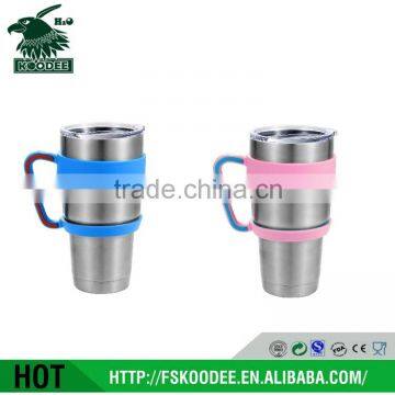 30oz tumbler cofee mug with colorful plastic handle