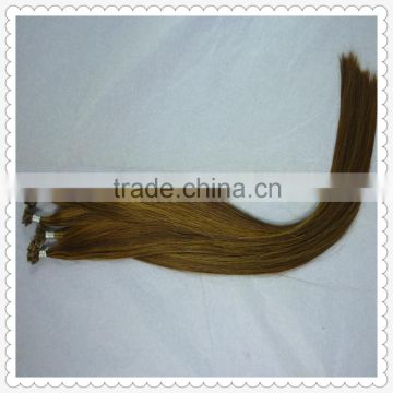 tangle free and top grade hair extensions flat keratin tip/ flat tip with Italian glue human hair extension